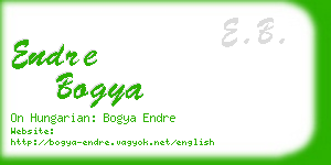 endre bogya business card